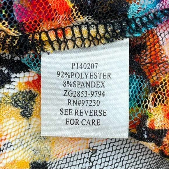 Almost Famous Sheer Lace Floral Zip Front Tank - Picture 8 of 9